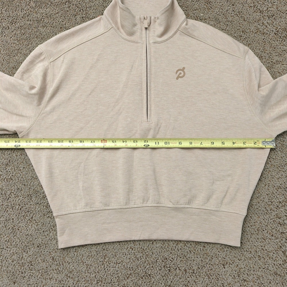 TravisMathew Peloton Womens Quarter Zip Pullover Beige A42491 Small Heathered - Picture 5 of 14